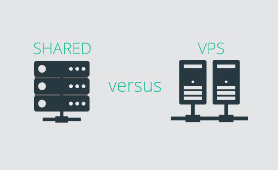 Shared Hosting Versus VPS Hosting Graphic