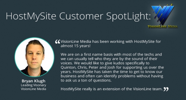 Bryan Klugh of VisionLine Media with Testimonial